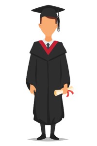 訂造澳門大學學士法學院（FLL)畢業袍  黑色方帽黑色流蘇 紅色v領披肩 畢業袍製衣廠  DA149